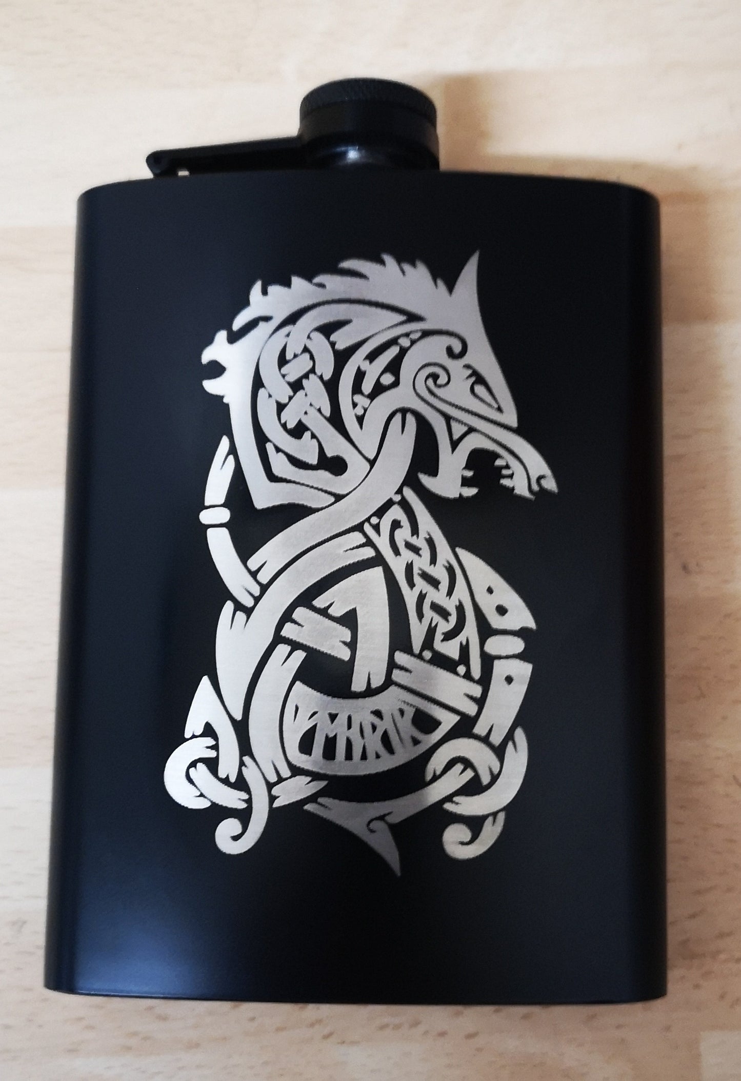 FENRIR WOLF  of 8OZ STAINLESS STEEL HIP FLASK